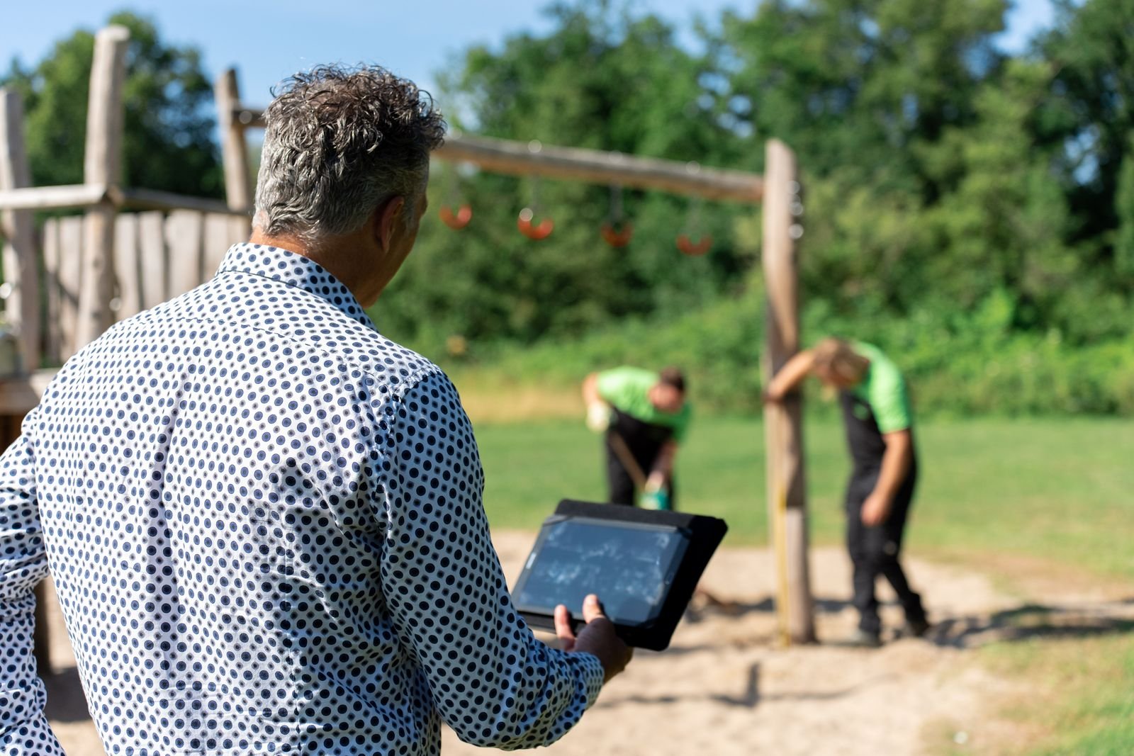 Uitvoerder op locatie