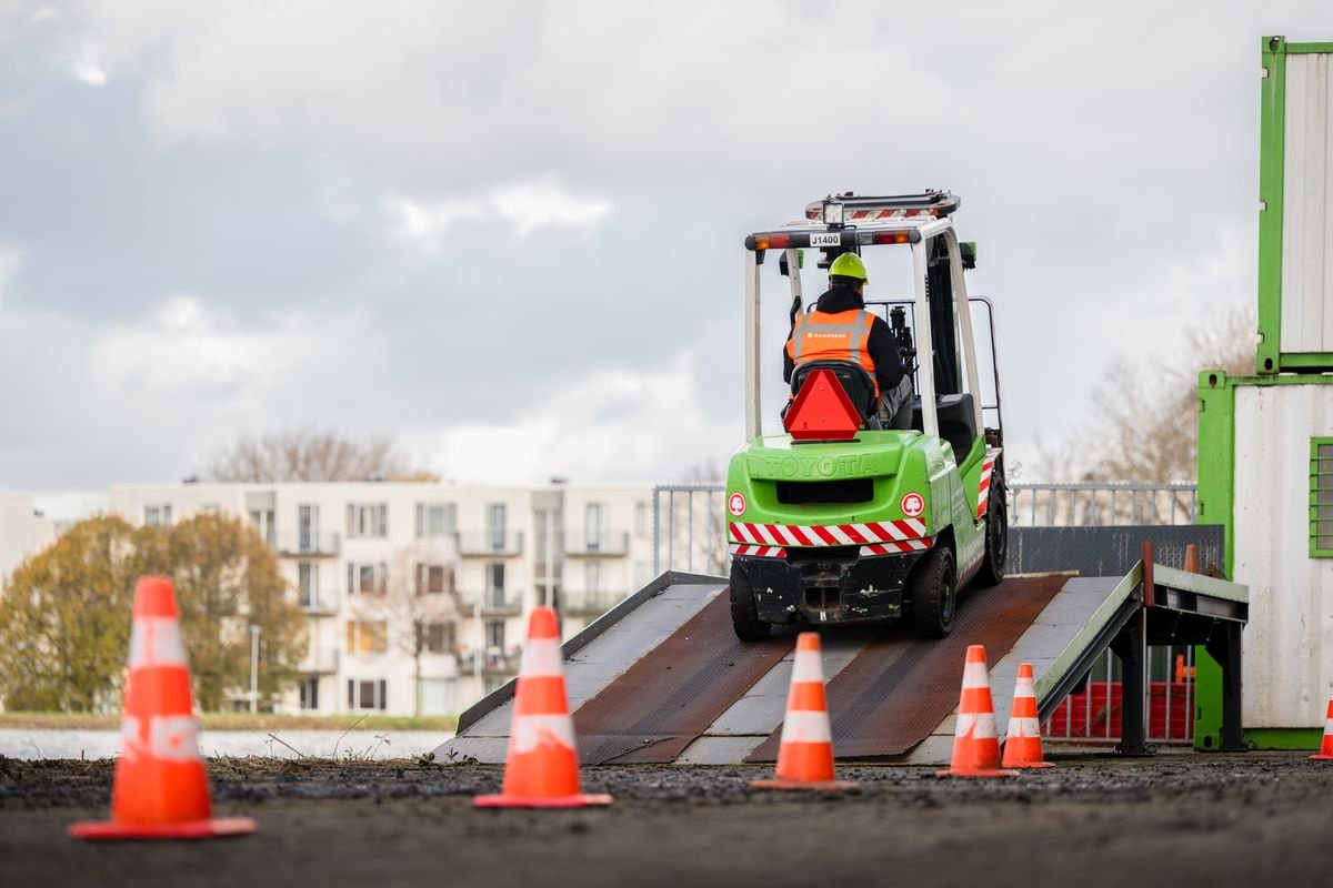 Heftruck op de helling